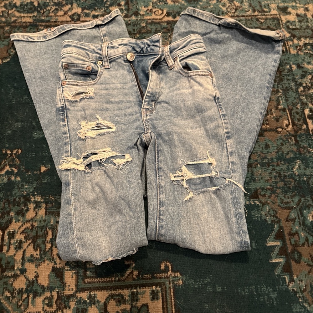 American Eagle Outfitters Light Blue Flare Jeans